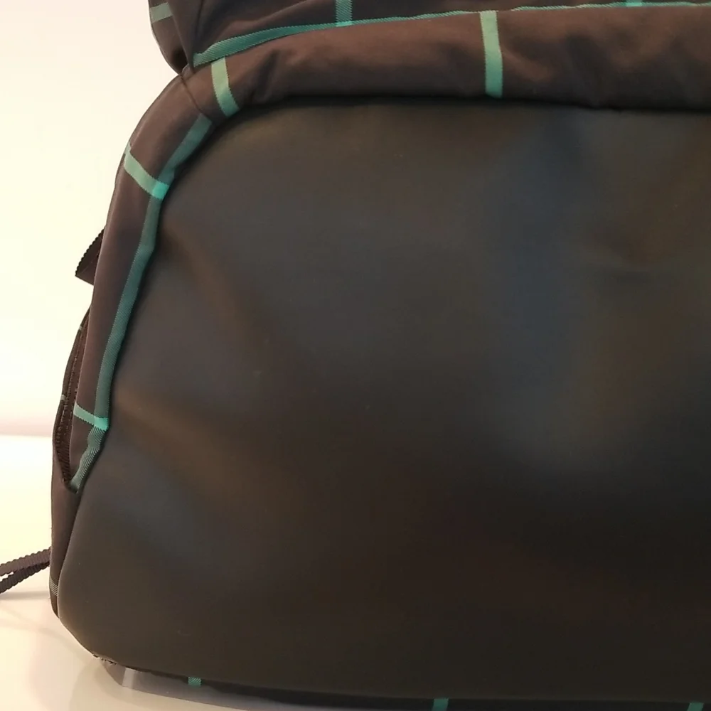 Lululemon Pack To Reality Backpack in Pacific Check Deep Coal Menthol/De…